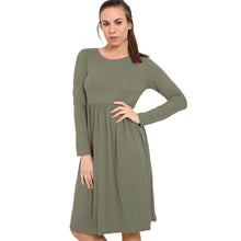 Load image into Gallery viewer, Frankie Swing Plain Midi Dress

