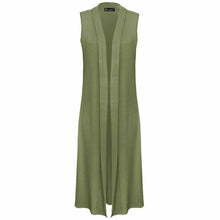 Load image into Gallery viewer, Sleeveless Waistcoat Long Maxi Cardigan
