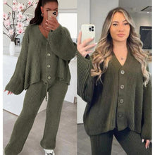 Load image into Gallery viewer, 2 Pcs Cardigan &amp; Trouser Set
