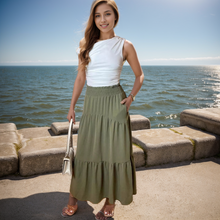 Load image into Gallery viewer, Sheering Gypsy Maxi Skirt
