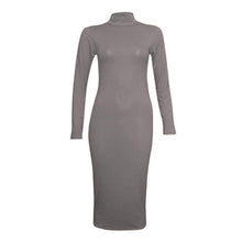 Load image into Gallery viewer, Turtle Polo Neck Bodycon Midi Dress
