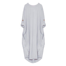 Load image into Gallery viewer, Italian Lagenlook Quirky Turn Up Button Midi Dress
