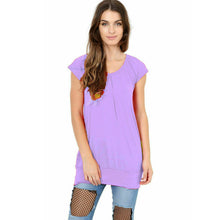 Load image into Gallery viewer, Short Sleeve Ruched Tunic Top
