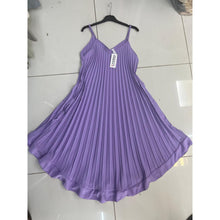 Load image into Gallery viewer, Cami Pleated Sleeveless Frill Swing Flared Long Shirt
