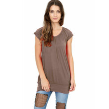 Load image into Gallery viewer, Short Sleeve Ruched Tunic Top
