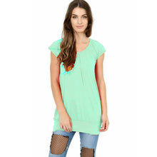 Load image into Gallery viewer, Short Sleeve Ruched Tunic Top
