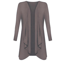 Load image into Gallery viewer, Open Front Long Sleeve Waterfall Boyfriend Cardigan
