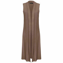 Load image into Gallery viewer, Sleeveless Waistcoat Long Maxi Cardigan
