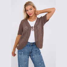 Load image into Gallery viewer, Tie Up Open Front Shrug
