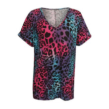 Load image into Gallery viewer, Printed Baggy Oversized  Turn up Top
