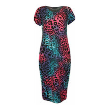 Load image into Gallery viewer, Cap Sleeve Crew Neck Bodycon Midi Dress
