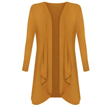 Load image into Gallery viewer, Open Front Long Sleeve Waterfall Boyfriend Cardigan

