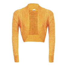 Load image into Gallery viewer, Lurex Knitted Long Sleeve Open Shrug
