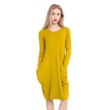 Load image into Gallery viewer, Italian Lagenlook 2 Pocket Midi Dres
