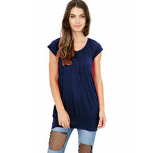 Load image into Gallery viewer, Short Sleeve Ruched Tunic Top

