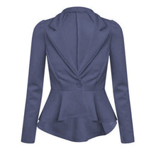Load image into Gallery viewer, Crop Frill Shift Peplum Blazer Jacket
