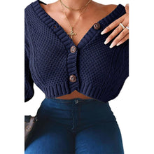 Load image into Gallery viewer, Cable Knitted Cropped Cardigan
