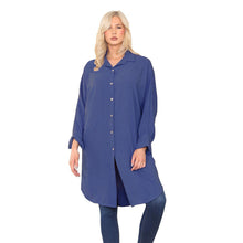 Load image into Gallery viewer, Italian Collar Button Knee Length Top
