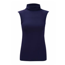 Load image into Gallery viewer, Polo Neck Sleeveless Slim Fit Top
