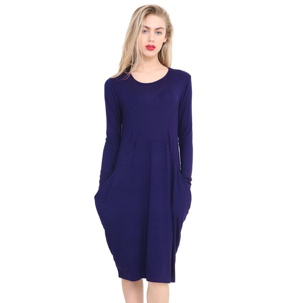 Italian Lagenlook 2 Pocket Midi Dres