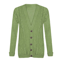 Load image into Gallery viewer, 5 Button Cable Knitted Grandad Cardigan
