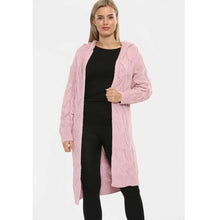 Load image into Gallery viewer, Cable Knitted Hooded Cardigan
