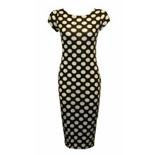 Load image into Gallery viewer, Cap Sleeve Crew Neck Bodycon Midi Dress
