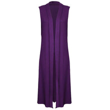 Load image into Gallery viewer, Sleeveless Waistcoat Long Maxi Cardigan
