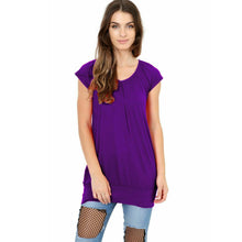 Load image into Gallery viewer, Short Sleeve Ruched Tunic Top
