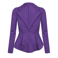 Load image into Gallery viewer, Crop Frill Shift Peplum Blazer Jacket
