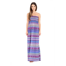 Load image into Gallery viewer, Sleeveless Round Neck Floral Boho Long Midi Dress
