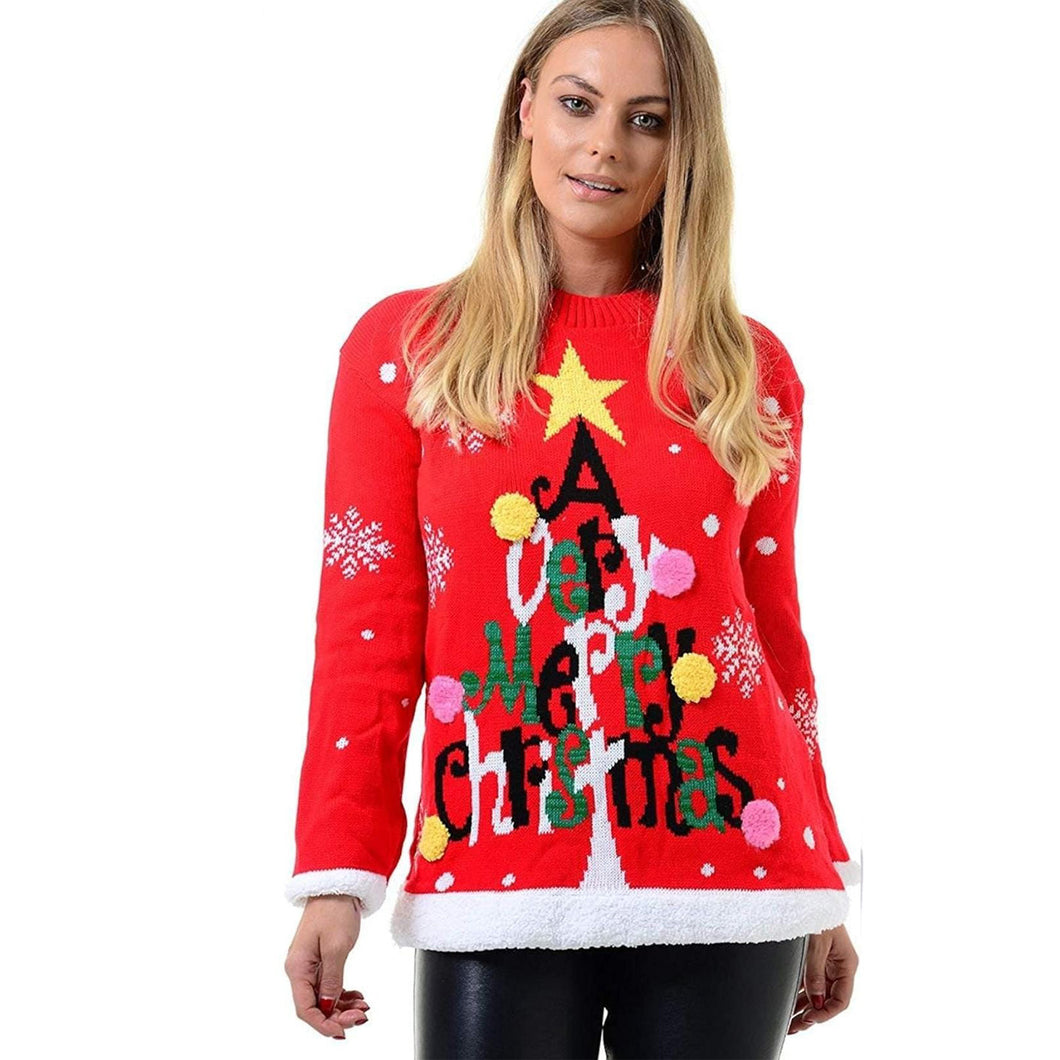 A Very Merry Christmas Pom Pom Jumper