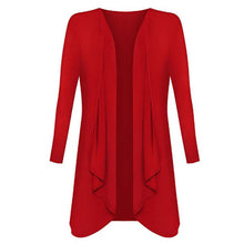 Load image into Gallery viewer, Open Front Long Sleeve Waterfall Boyfriend Cardigan
