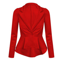 Load image into Gallery viewer, Crop Frill Shift Peplum Blazer Jacket
