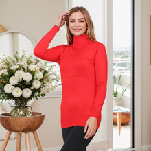 Load image into Gallery viewer, Long Sleeve Turtle Neck Jumper Top
