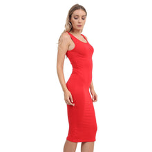 Load image into Gallery viewer, Plain Bodycon Sleeveless Midi Dress
