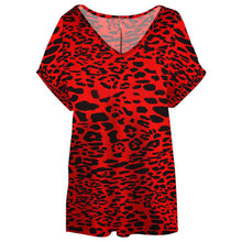 Load image into Gallery viewer, Printed Baggy Oversized  Turn up Top
