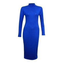 Load image into Gallery viewer, Turtle Polo Neck Bodycon Midi Dress
