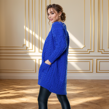 Load image into Gallery viewer, Cable Knitted Hooded Cardigan
