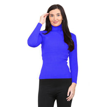 Load image into Gallery viewer, Ribbed Polo Turtle Roll Neck Jumper
