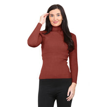 Load image into Gallery viewer, Ribbed Polo Turtle Roll Neck Jumper
