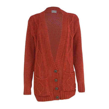 Load image into Gallery viewer, 5 Button Cable Knitted Grandad Cardigan
