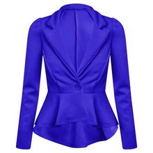 Load image into Gallery viewer, Crop Frill Shift Peplum Blazer Jacket
