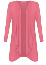 Load image into Gallery viewer, Open Front Long Sleeve Waterfall Boyfriend Cardigan
