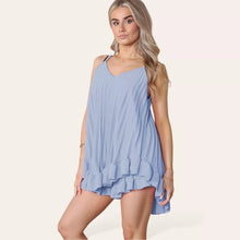 Load image into Gallery viewer, Cami Pleated Frill Hem Top &amp; Matching Frill Short
