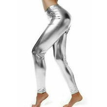 Load image into Gallery viewer, Metallic PVC Shiny Disco Leggings
