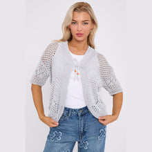 Load image into Gallery viewer, Tie Up Open Front Shrug
