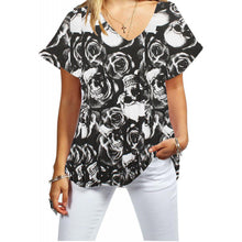 Load image into Gallery viewer, Printed Baggy Oversized  Turn up Top
