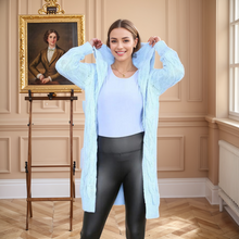 Load image into Gallery viewer, Cable Knitted Hooded Cardigan
