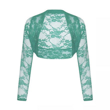 Load image into Gallery viewer, Long Sleeves Lace Cropped Bolero Shrug
